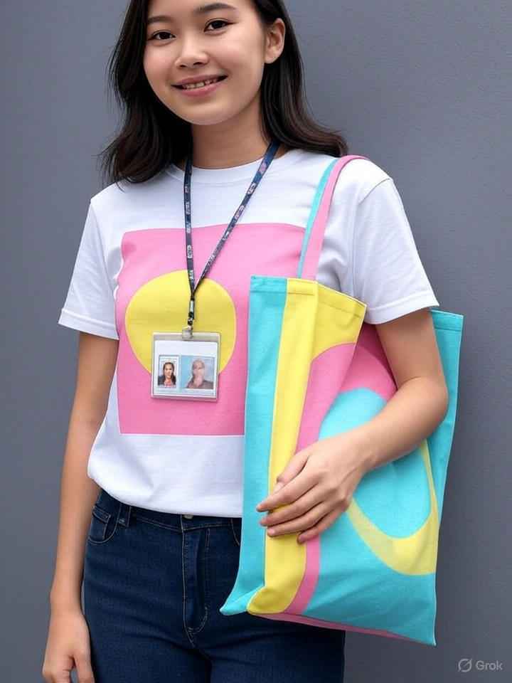 Mencetak Foto di Bahan Kain: Kaos, Totebag, dan Lanyard ID Card